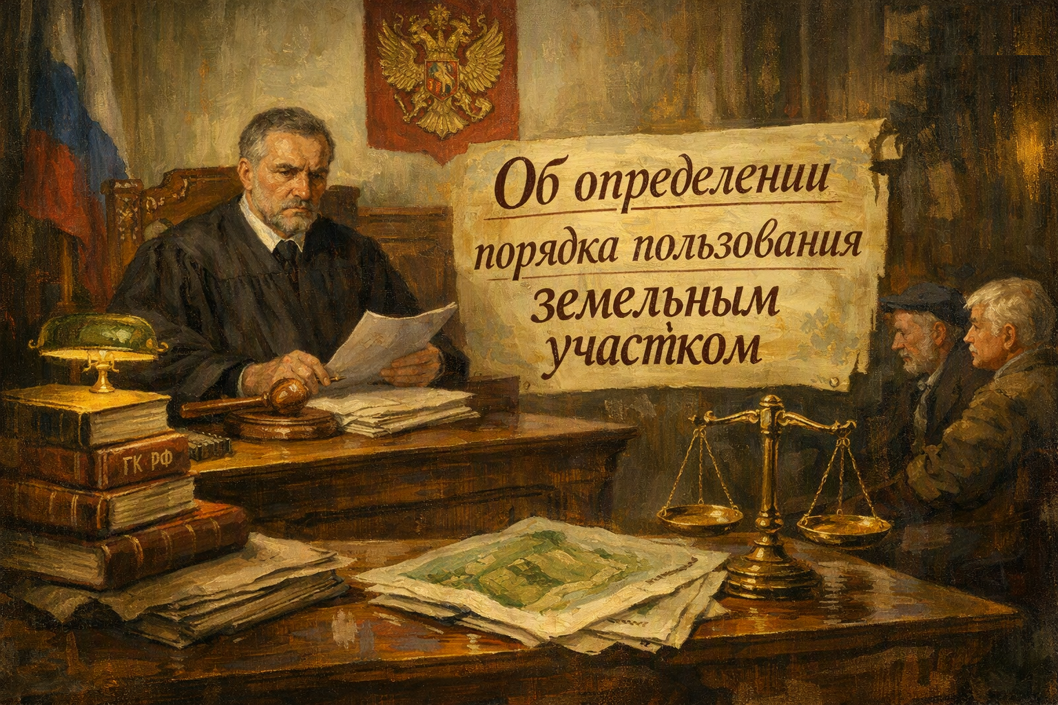 Об определении порядка пользования земельным участком